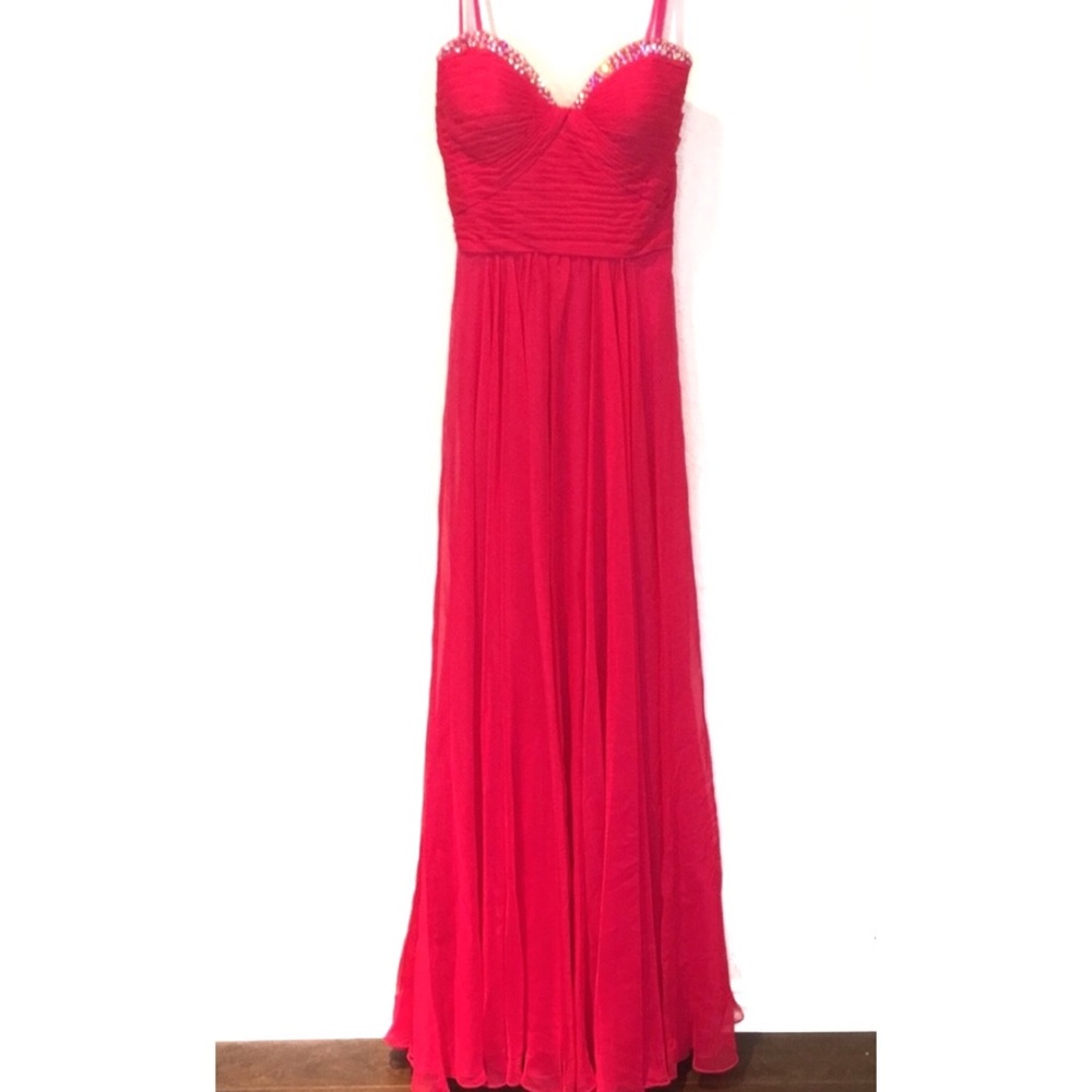 LaFemme Strapless Pink Prom Dress - NWOT
